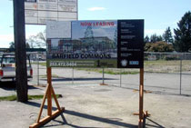 Real Estate Marketing Flags and Flag poles for Housing Development in Bellingham, WA