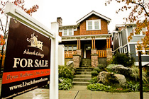 Real Estate Yard Arm Sign For Housing Development in Greenlake | Seattle, WA