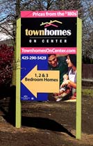 Real Estate Marketing Double sided site sign for Duplex Housing Development in Everett, WA