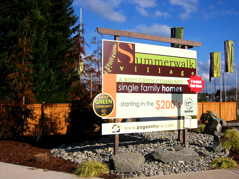 housing development sign. new housing development