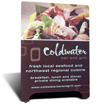 Full Color sandwich board sign for restaurant in Seattle, WA