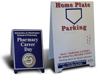 Oversized jumbo sandwich board sign for  Event Parking in Seattle, WA