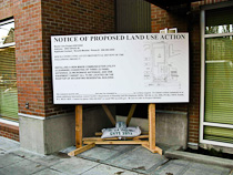 Land Use sign in Seattle, WA