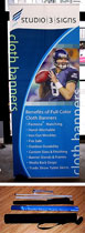 Retractable or roll up banner stand &mdash; lobby display Studio 3 Signs of Seattle, WA
