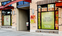 Full Color perforated one way window film for condominium complex in Ballard, WA